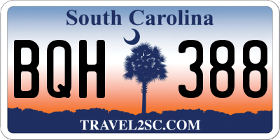 SC license plate BQH388