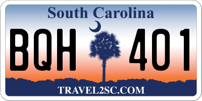 SC license plate BQH401