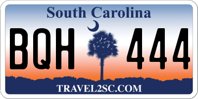 SC license plate BQH444