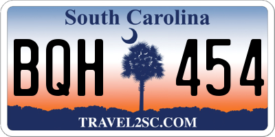 SC license plate BQH454