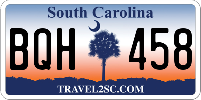 SC license plate BQH458