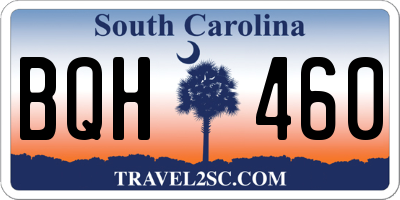 SC license plate BQH460