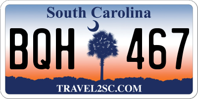 SC license plate BQH467