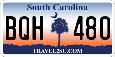 SC license plate BQH480