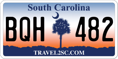 SC license plate BQH482