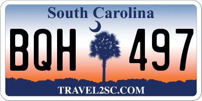 SC license plate BQH497