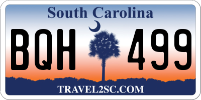SC license plate BQH499