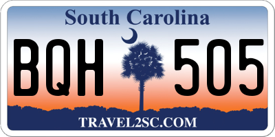 SC license plate BQH505