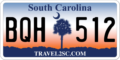 SC license plate BQH512