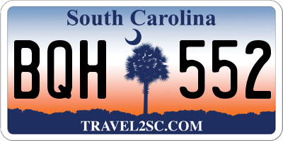 SC license plate BQH552