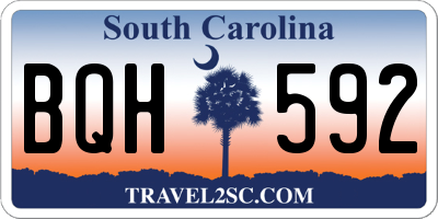 SC license plate BQH592
