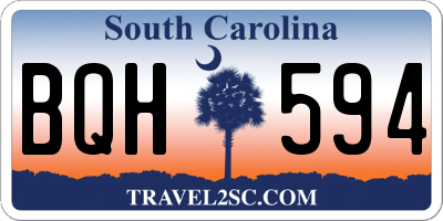 SC license plate BQH594