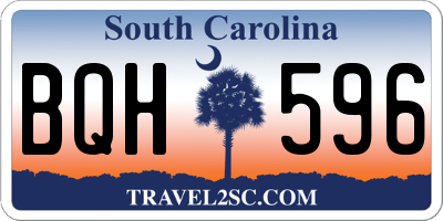 SC license plate BQH596