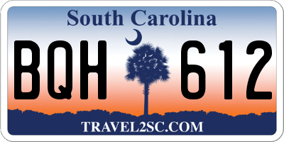 SC license plate BQH612