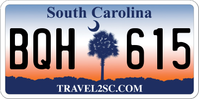 SC license plate BQH615