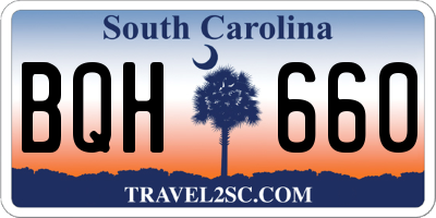 SC license plate BQH660