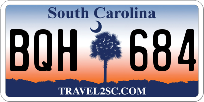 SC license plate BQH684