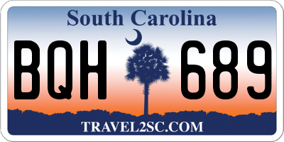 SC license plate BQH689