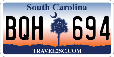 SC license plate BQH694