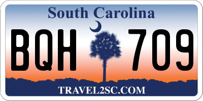 SC license plate BQH709