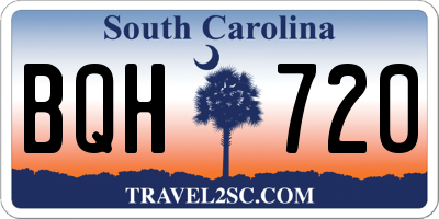 SC license plate BQH720