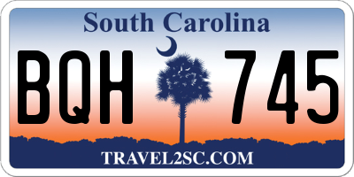 SC license plate BQH745