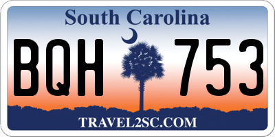 SC license plate BQH753
