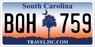 SC license plate BQH759