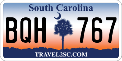 SC license plate BQH767