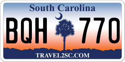 SC license plate BQH770