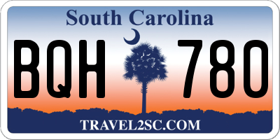 SC license plate BQH780