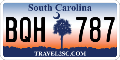 SC license plate BQH787