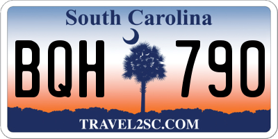 SC license plate BQH790