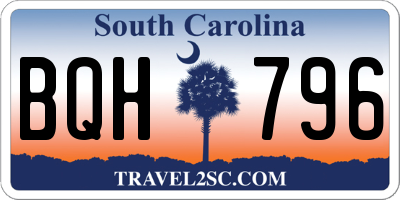 SC license plate BQH796
