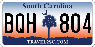 SC license plate BQH804