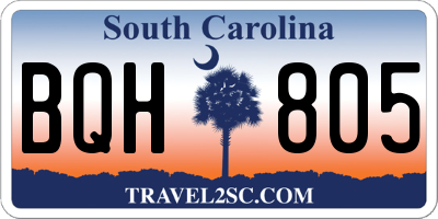 SC license plate BQH805