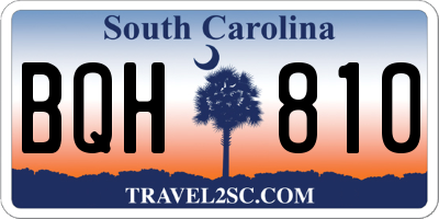 SC license plate BQH810