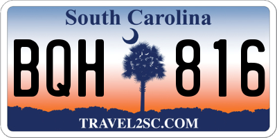 SC license plate BQH816