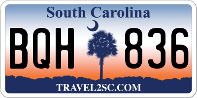 SC license plate BQH836