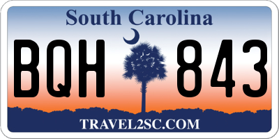 SC license plate BQH843