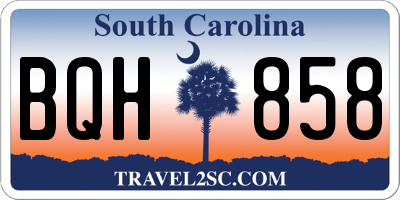 SC license plate BQH858