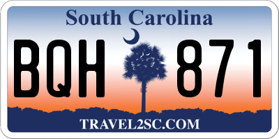 SC license plate BQH871