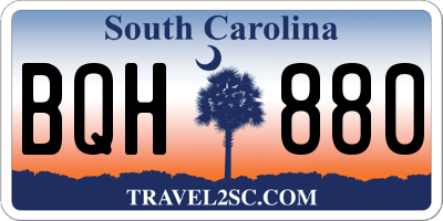 SC license plate BQH880