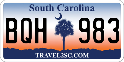 SC license plate BQH983