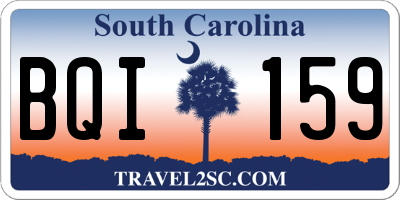 SC license plate BQI159