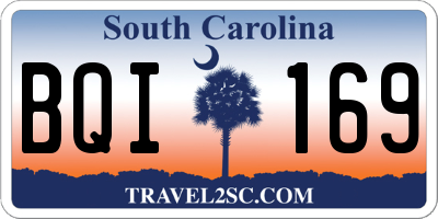SC license plate BQI169