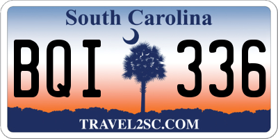SC license plate BQI336