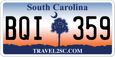 SC license plate BQI359