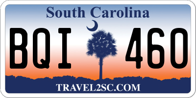 SC license plate BQI460