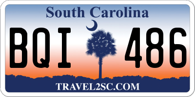 SC license plate BQI486